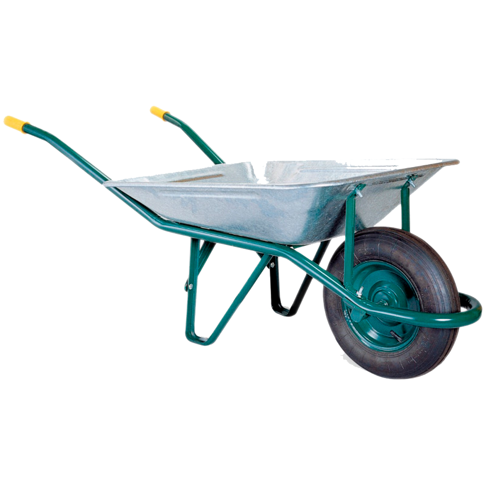 CARRETILLA CAJA GALVANIZADA RUEDA NEUMATICA